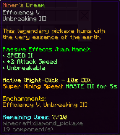 BuffedItems Usage Limits